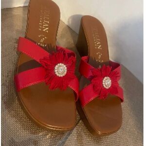 Italian Shoemakers Red Sandals size 9